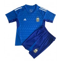 Maglie da calcio Argentina Portiere Seconda Maglia Bambino Mondiali 2022 Manica Corta (+ Pantaloni corti)